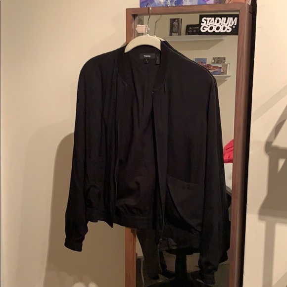 Theory Jackets & Blazers - Black Silk Theory Blazer